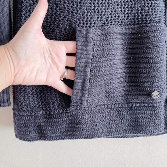 Prana Sugar Beach Hooded Sweater 100% Organic Cotton in Black, Size Small - Picture 6 of 12